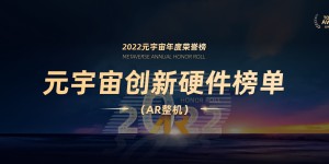 2022元宇宙年度荣誉榜创新硬件榜单（AR整机）