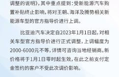 刚刚，比亚迪发布重要通知！2023年1月1日起，这些车型价格正式调整