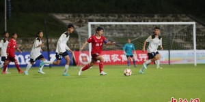 海南新疆青少年女足友谊赛在海南琼中举行