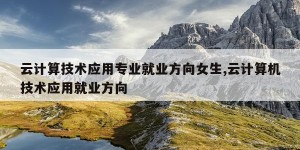 云计算技术应用专业就业方向女生,云计算机技术应用就业方向