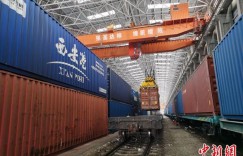 今年新疆阿拉山口口岸通行中欧班列突破1000列