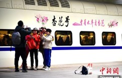 助力旅游发展 新疆铁路开行“杏花号”高铁列车