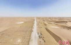 新疆：沙漠公路“植绿人”扎“草方格”保安全畅通