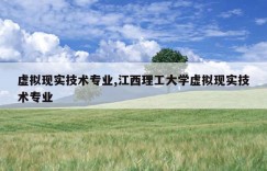 虚拟现实技术专业,江西理工大学虚拟现实技术专业