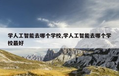 学人工智能去哪个学校,学人工智能去哪个学校最好