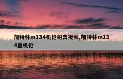 加特林m134机枪射击视频,加特林m134重机枪