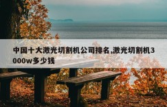 中国十大激光切割机公司排名,激光切割机3000w多少钱